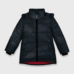 Куртка зимняя для девочки Влажный Папоротник, цвет: 3D-красный