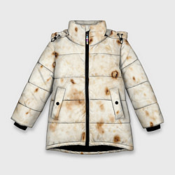 Куртка зимняя для девочки Лаваш - тексутра, цвет: 3D-черный