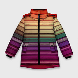 Куртка зимняя для девочки CUBER RAINBOW, цвет: 3D-красный