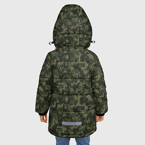 Зимняя куртка для девочки Камуфляжный Свитер / 3D-Светло-серый – фото 4