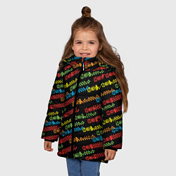 Куртка зимняя для девочки Спортивный Болид, цвет: 3D-светло-серый — фото 2
