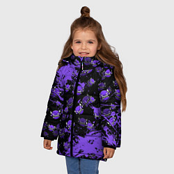 Куртка зимняя для девочки Геометри Дэш game Geometry Dash, цвет: 3D-светло-серый — фото 2
