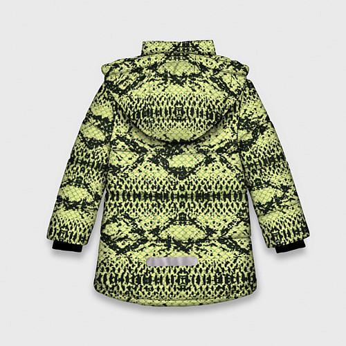 Зимняя куртка для девочки Крокодиловая кожа / 3D-Черный – фото 2