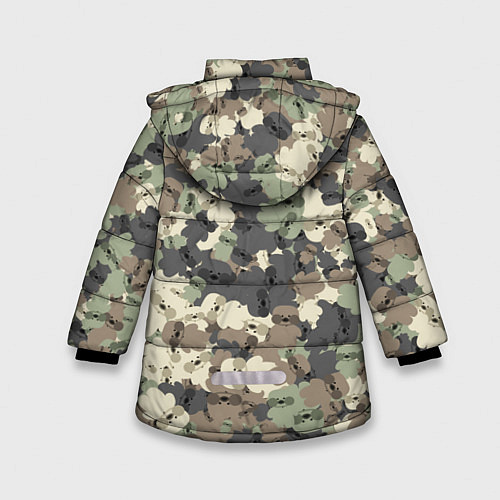 Зимняя куртка для девочки Камуфляж с уточками Lalafanfan / 3D-Черный – фото 2