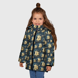 Куртка зимняя для девочки Электронные Деньги, цвет: 3D-черный — фото 2
