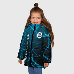 Куртка зимняя для девочки Volvo Geometry, цвет: 3D-светло-серый — фото 2