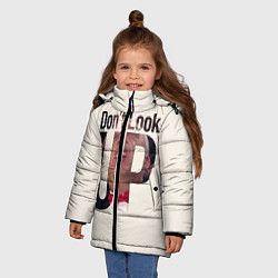 Куртка зимняя для девочки Dont look upНе смотри на вверх, цвет: 3D-светло-серый — фото 2