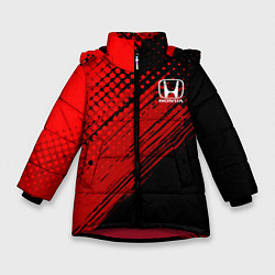Зимняя куртка для девочки Honda - Red texture