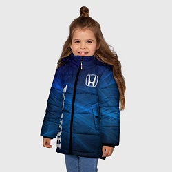 Куртка зимняя для девочки Honda - Blue, цвет: 3D-светло-серый — фото 2