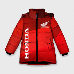 Куртка зимняя для девочки Honda - Red, цвет: 3D-черный