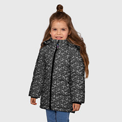 Куртка зимняя для девочки Space Planet Pattern, цвет: 3D-светло-серый — фото 2