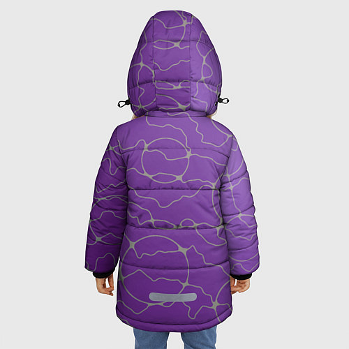 Зимняя куртка для девочки Нейрографика Фантазия на тему / 3D-Светло-серый – фото 4