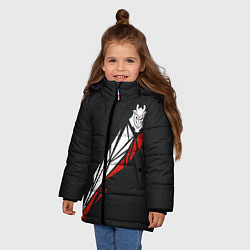 Куртка зимняя для девочки G2 Jersey Pro 202223, цвет: 3D-черный — фото 2