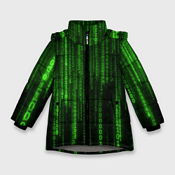 Куртка зимняя для девочки Бегущий по коду, цвет: 3D-светло-серый