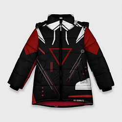 Куртка зимняя для девочки Сайрекс Сyrex CS GO, цвет: 3D-красный