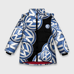 Зимняя куртка для девочки Volkswagen logo Pattern