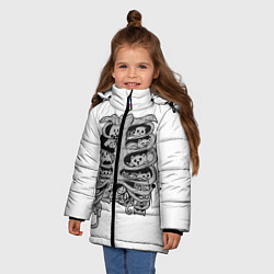 Куртка зимняя для девочки Котики в животе, цвет: 3D-светло-серый — фото 2