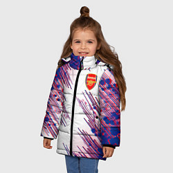 Куртка зимняя для девочки Arsenal mikel arteta, цвет: 3D-светло-серый — фото 2