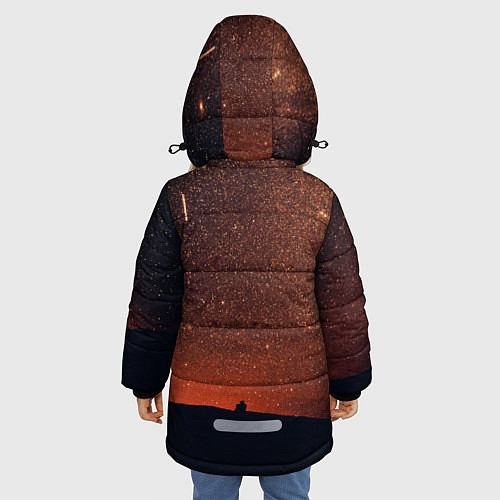 Зимняя куртка для девочки Золотое небо / 3D-Светло-серый – фото 4