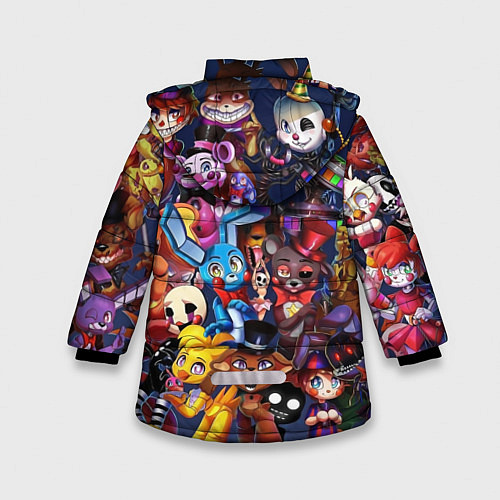 Зимняя куртка для девочки Cute Fnaf Pattern / 3D-Светло-серый – фото 2