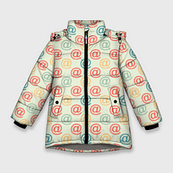 Куртка зимняя для девочки E-mail почта, цвет: 3D-светло-серый