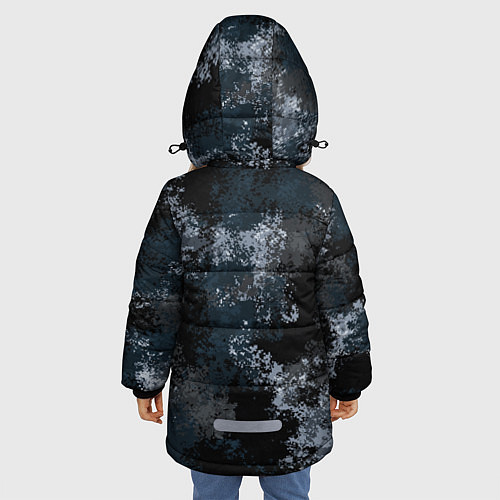 Зимняя куртка для девочки Камуфляж ночной Ниндзя / 3D-Красный – фото 4