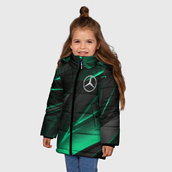 Куртка зимняя для девочки MERCEDES-BENZ AMG NEON STRIPES PETRONAS, цвет: 3D-светло-серый — фото 2