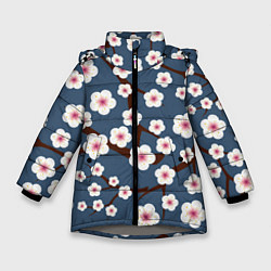 Зимняя куртка для девочки Цветущее дерево