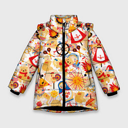 Зимняя куртка для девочки Масленица Паттерн