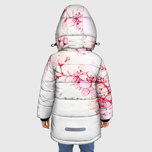 Зимняя куртка для девочки Распустившаяся весна / 3D-Красный – фото 4