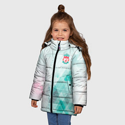 Куртка зимняя для девочки Liverpool лфк, цвет: 3D-светло-серый — фото 2