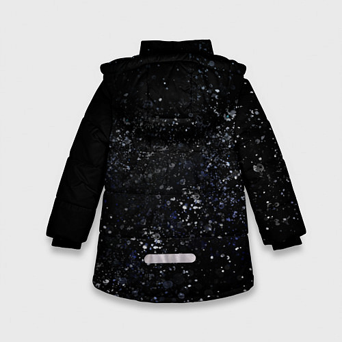 Зимняя куртка для девочки АТАКА ТИТАНОВ Attack on Titan брызги краски / 3D-Черный – фото 2