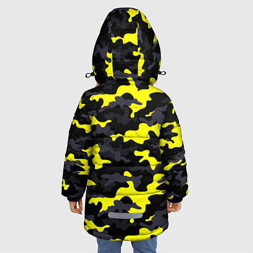 Зимняя куртка для девочки Black Camo / 3D-Красный – фото 4