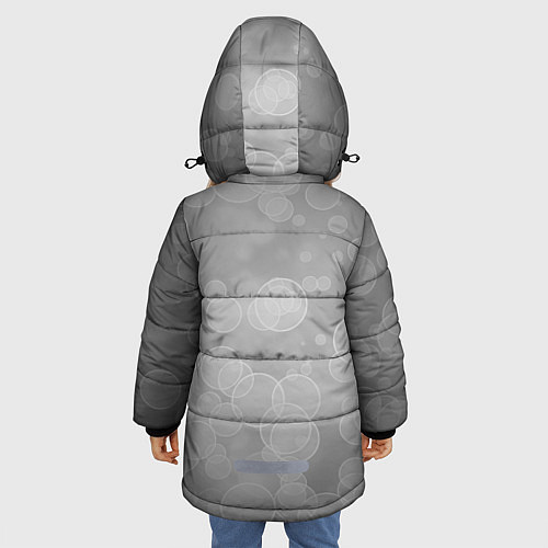 Зимняя куртка для девочки Hummer abstraction / 3D-Красный – фото 4