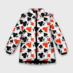 Зимняя куртка для девочки Пика, Черва, Крестя, Бубна