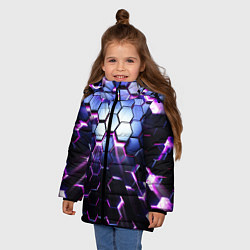 Куртка зимняя для девочки Соты - 3d, цвет: 3D-черный — фото 2