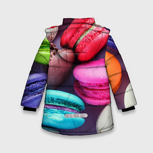 Зимняя куртка для девочки Colorful Macaroons / 3D-Черный – фото 2