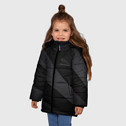 Куртка зимняя для девочки JAGUR ЯГУАР autosport, цвет: 3D-светло-серый — фото 2