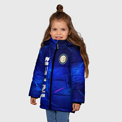 Куртка зимняя для девочки Inter abstraction, цвет: 3D-светло-серый — фото 2