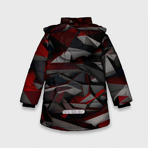 Зимняя куртка для девочки Toyota тойота abstraction / 3D-Черный – фото 2
