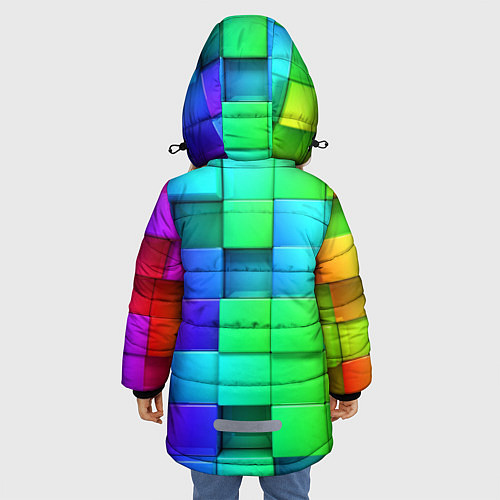 Зимняя куртка для девочки Color geometrics pattern Vanguard / 3D-Красный – фото 4