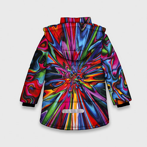 Зимняя куртка для девочки Color pattern Impressionism / 3D-Черный – фото 2
