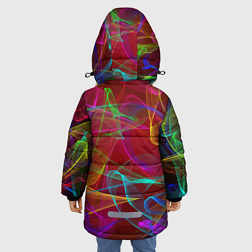 Зимняя куртка для девочки Color neon pattern Vanguard / 3D-Красный – фото 4