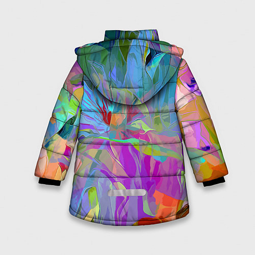 Зимняя куртка для девочки Abstract color pattern Summer 2022 / 3D-Светло-серый – фото 2