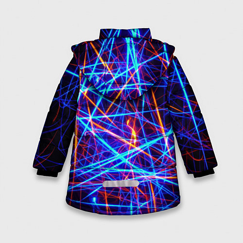 Зимняя куртка для девочки Neon pattern Fashion 2055 / 3D-Черный – фото 2