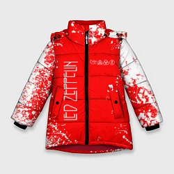 Куртка зимняя для девочки ЛЕД ЗЕППЕЛИН LED ZEPPELIN, цвет: 3D-красный