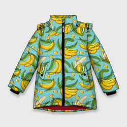 Куртка зимняя для девочки Banana pattern Summer Fashion 2022, цвет: 3D-красный