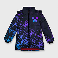 Зимняя куртка для девочки Minecraft CREEPER NEON