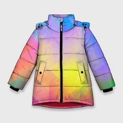Зимняя куртка для девочки Красочный неон