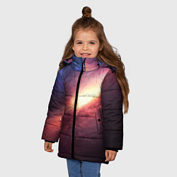 Куртка зимняя для девочки Рождение звезды, цвет: 3D-светло-серый — фото 2